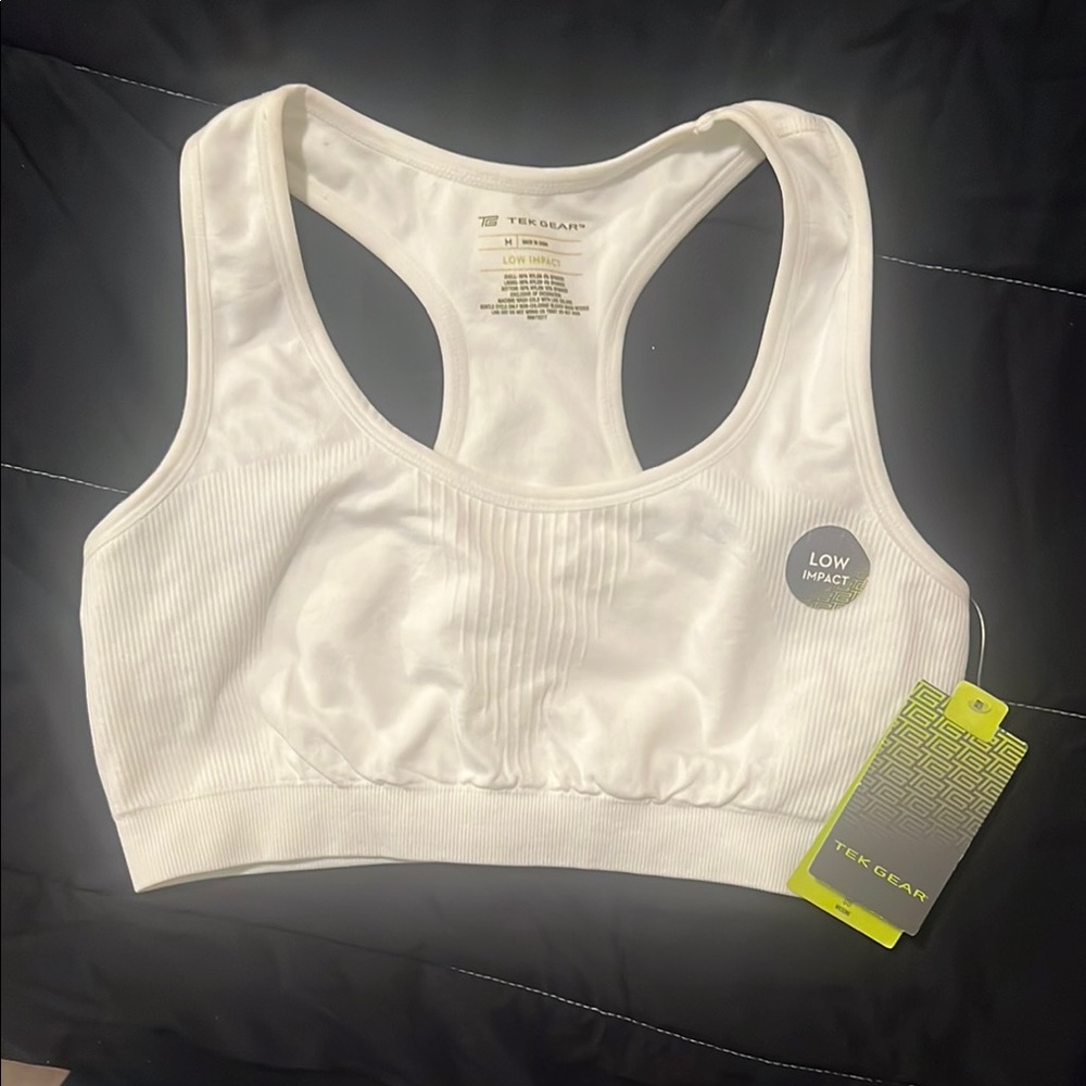 NWT Tek Gear Women's White Sports Bra